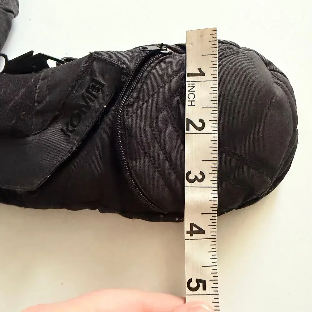 Kombi Mittens Black Size Medium (3-5 years) Zipper Pocket